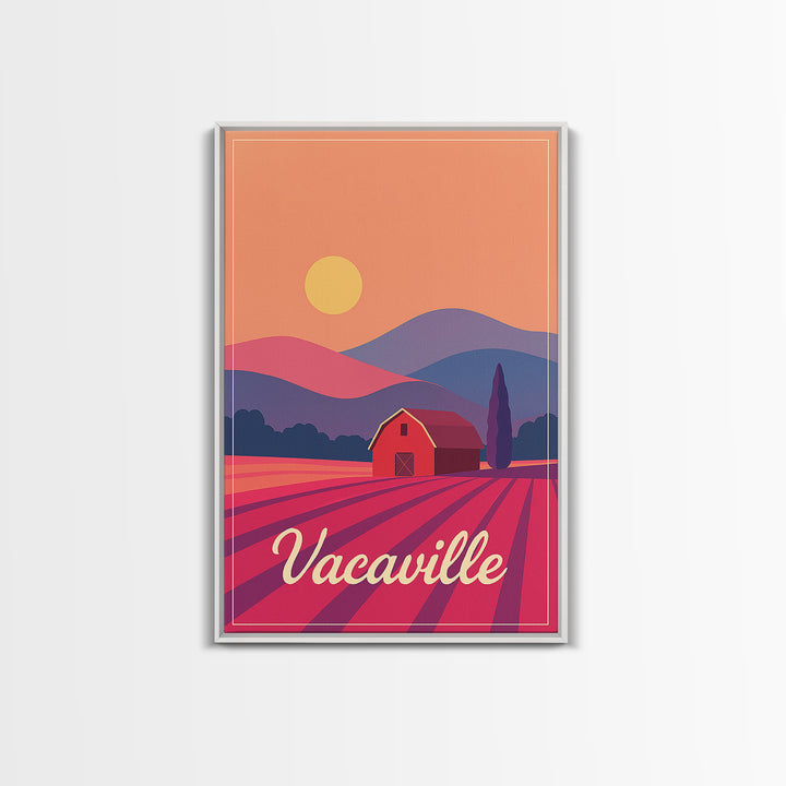Vacaville California Travel Poster, Canvas Print, Mid Century City Wall Art, Vacaville Art Print, Travel Poster Set, Travel Poster Art