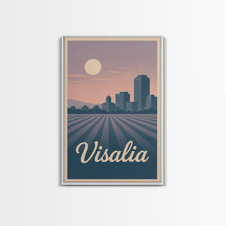 Visalia Travel Poster, Canvas Print, Classic Travel Poster Art, Visalia Art Print, Living Room Wall Art, Home Office Decor, Landscape Art