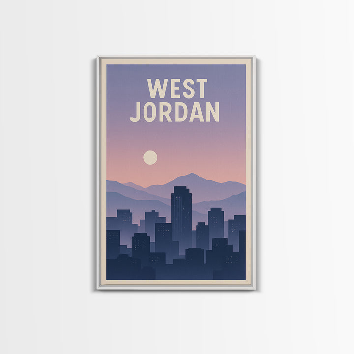 West Jordan Utah Travel Poster, Canvas Print, Vintage Travel Poster Art, West Jordan Travel Art, Travel Art Print, Travel Poster Art