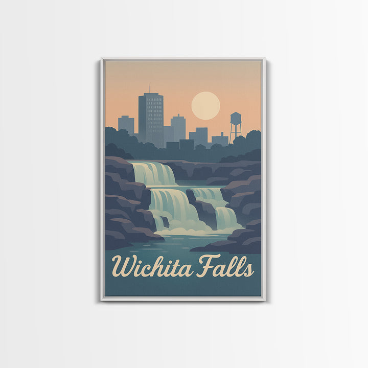 Wichita Falls Travel Poster, Canvas Print, Classic Travel Poster Art, Wichita Falls Art Print, Travel Poster Art, Travel Wall Decor