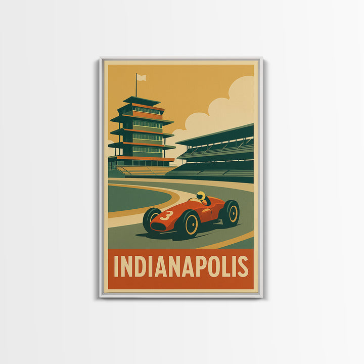 Indianapolis Indiana Travel Poster, Canvas Print, Vintage Theatre Style Art, Indianapolis Poster Print, Travel Poster Set, Travel Poster Art