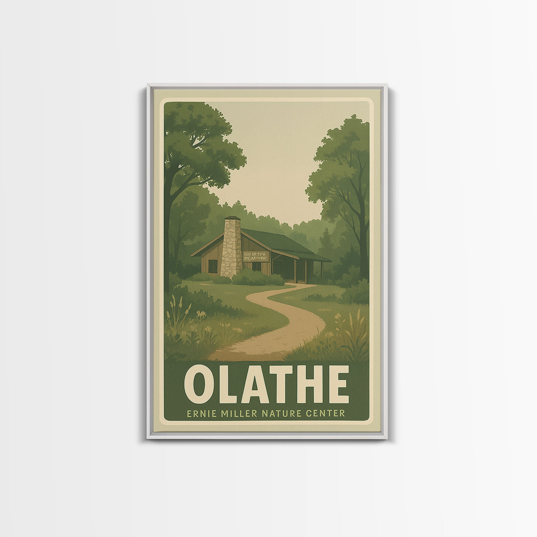 Olathe Kansas Travel Poster, Canvas Print, Old School Travel Poster, Olathe Art Print, City Illustration, Wall Art, Vintage Travel Art