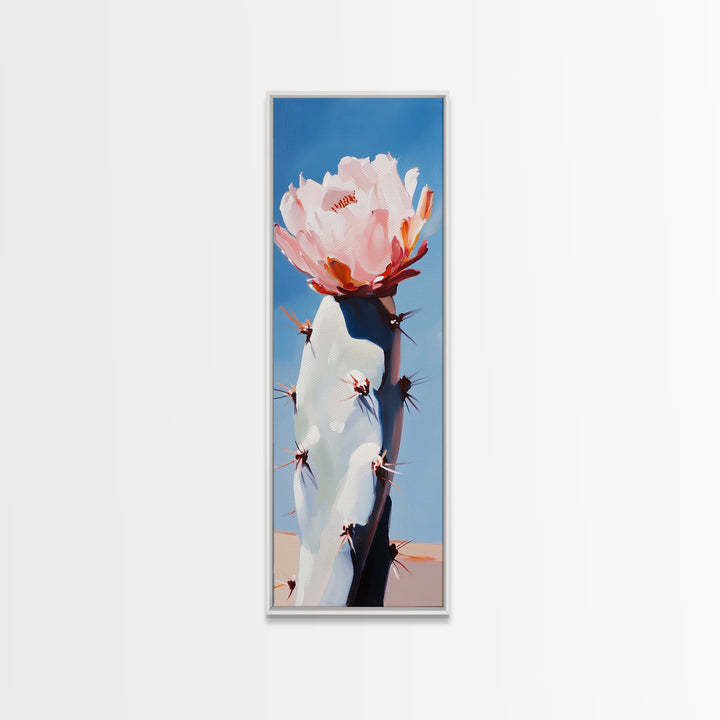 Desert Cactus Framed Canvas Print southwest wall art agave painting moody art gift idea her rustic decor