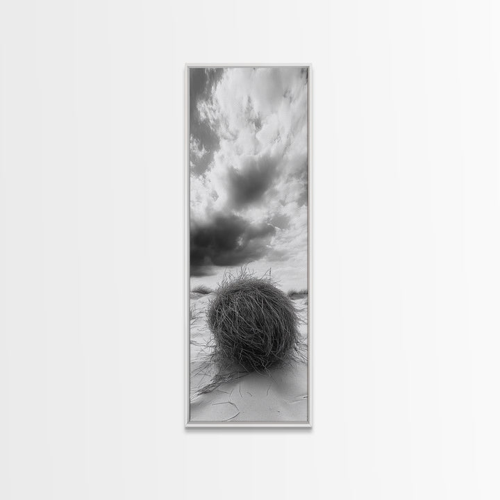 Tumbleweed Desert,Canvas Print, Rustic Southwest Wall Art, Moody Landscape Art, Extra Wide Art, Above Sofa Art, Farmhouse Decor