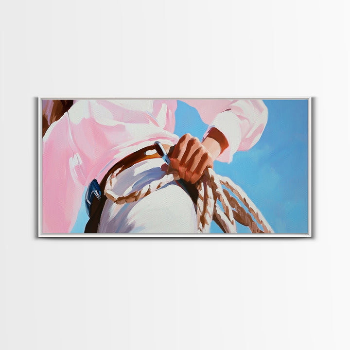 Cowgirl, western lifestyle, rustic wall art, framed canvas print, above couch art, black cowgirl painting, original painting, boho art