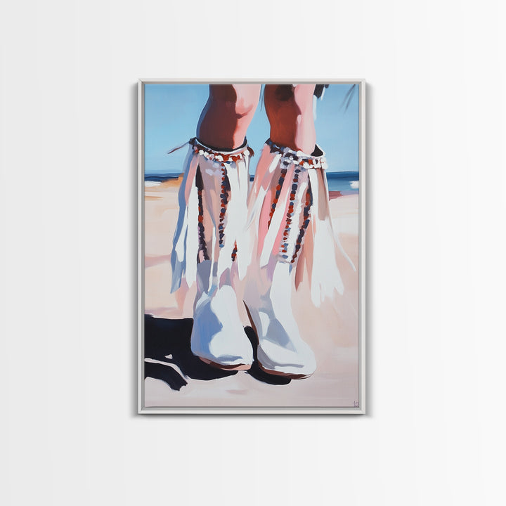 Cowgirl Boots, western art, coastal cowgirl wall art, rustic decor, pink abstract art, minimalist art, framed canvas print
