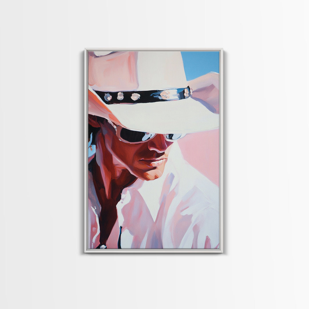 Cowboy, Western Art, Rustic Decor, Coastal Cowgirl Wall Art, Canvas Print, Gift Idea For Him, Farmhouse Art, Above Sofa Art