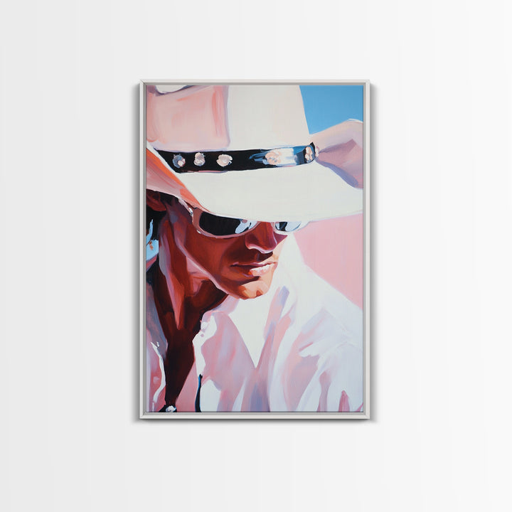 Cowboy, Western Art, Rustic Decor, Coastal Cowgirl Wall Art, Canvas Print, Gift Idea For Him, Farmhouse Art, Above Sofa Art