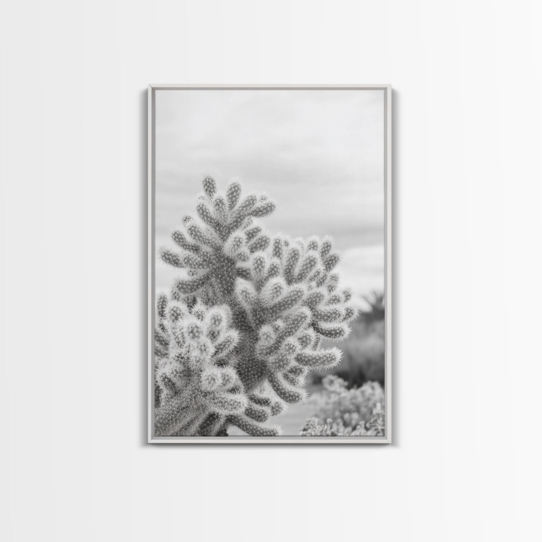Cactus photography, desert wall art, framed canvas print, Joshua tree art, rustic decor, botanical prints, boho wall art, minimalist art