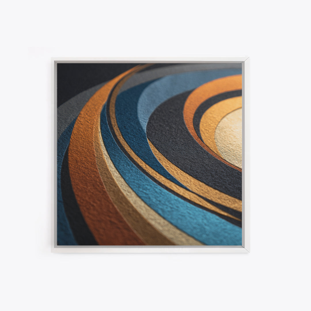 Vinyl Groove Closeup as Circular Abstract Canvas Print, Recording Studio Art, Black and White Art, Studio Decor, Abstract Art, RSA-1x1-14
