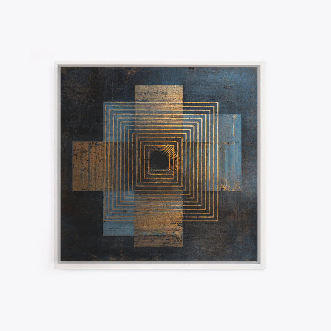 Soundwave Abstract with Black and Gold Lines Canvas Print, Recording Studio Art, Dtf Prints, Studio Decor, Fine Art, Analog, RSA-1x1-3