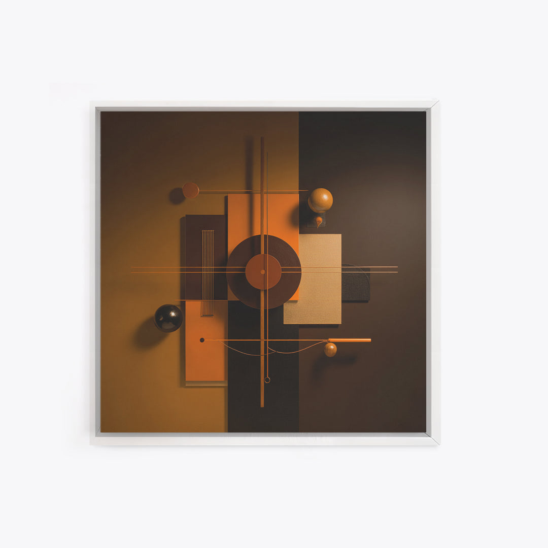 Conductor Baton and Sheet Shapes Without Text Framed Canvas Print, Recording Studio Art, Music Decor, Studio Decor, Analog, RSA-1x1-42
