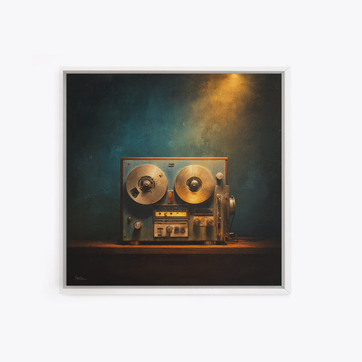Reel to Reel Tape Machine Canvas Print, Recording Studio Art, Youtube Studio Decor, Studio Decor, Analog, Neutral Decor, RSA-1x1-50