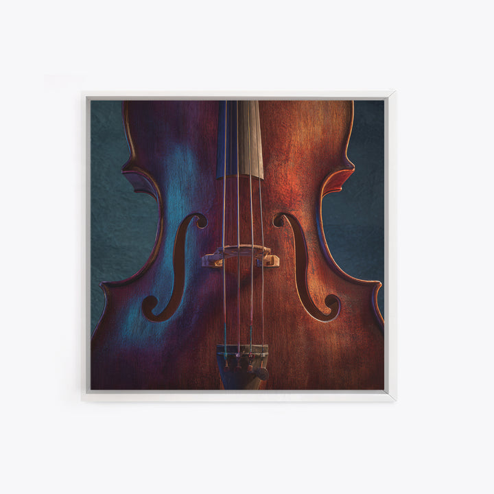 Cello Curve Closeup Framed Canvas Print, Recording Studio Art, Headphones Poster, Studio Decor, Analog, Fine Art Print, RSA-1x1-68