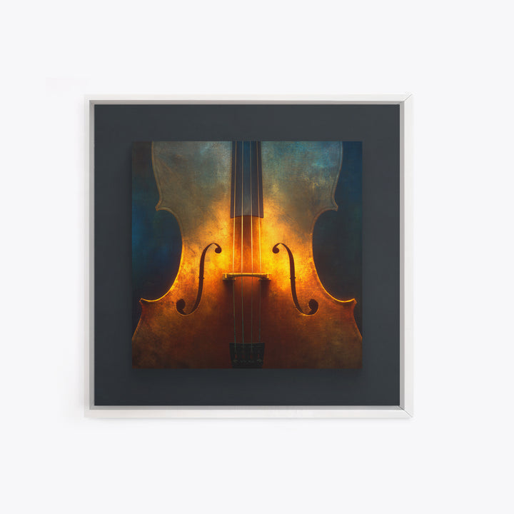 Cello Curve Closeup Canvas Print, Recording Studio Art, Music Room Decor, Studio Decor, Fine Art, Analog, Textured Painting, RSA-1x1-92