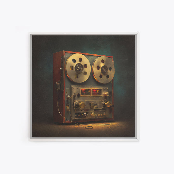 Reel to Reel Tape Machine Canvas Print, Recording Studio Art, Gallery Decor, Studio Decor, Fine Art, Analog, Contemporary Art, RSA-1x1-98
