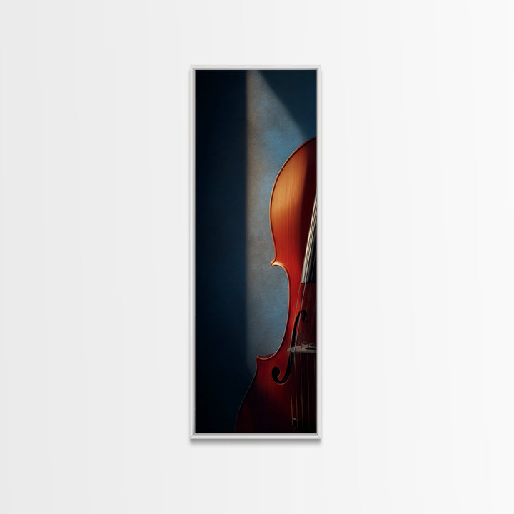 Cello Curve Closeup Canvas Print, Recording Studio Art, Neutral Decor, Studio Decor, Fine Art, Analog, Wall Art, Wall Decor, RSA-1x3-32