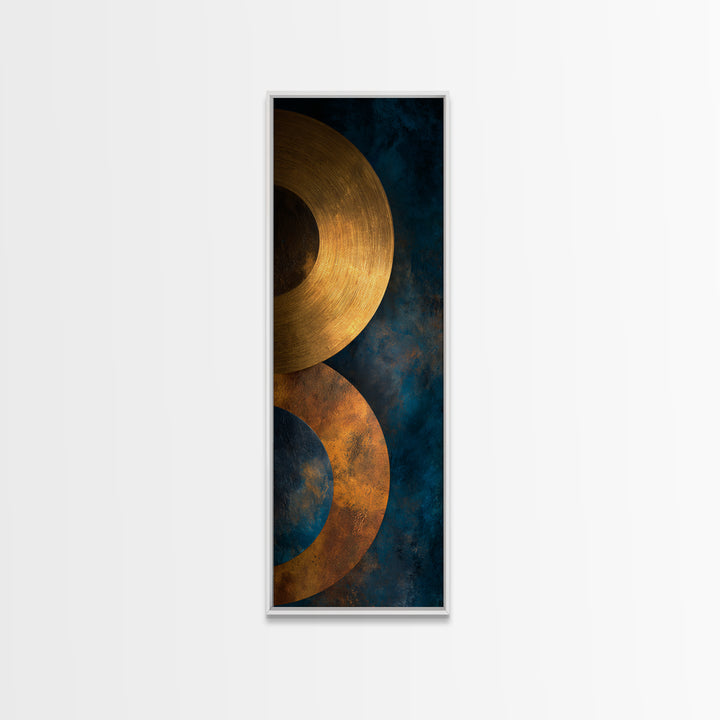 Vinyl Groove Closeup as Circular Abstract Canvas Print, Recording Studio Art, Downloadable Print, Studio Decor, Analog, RSA-1x3-50