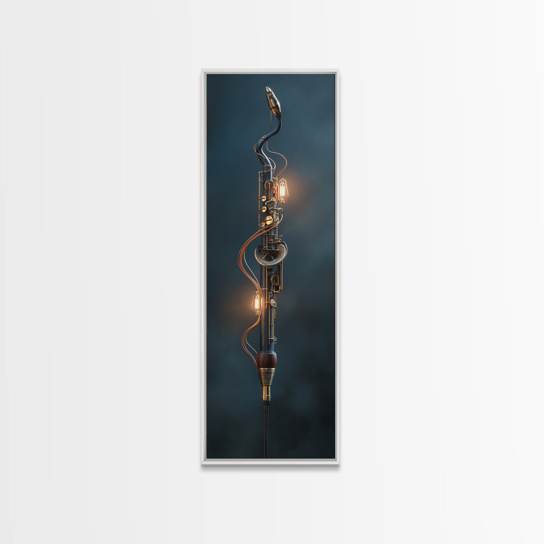 Microphone Cable Forming Elegant Line Art Canvas Print, Recording Studio Art, Studio Wall Art, Studio Decor, Abstract Art, RSA-1x3-9