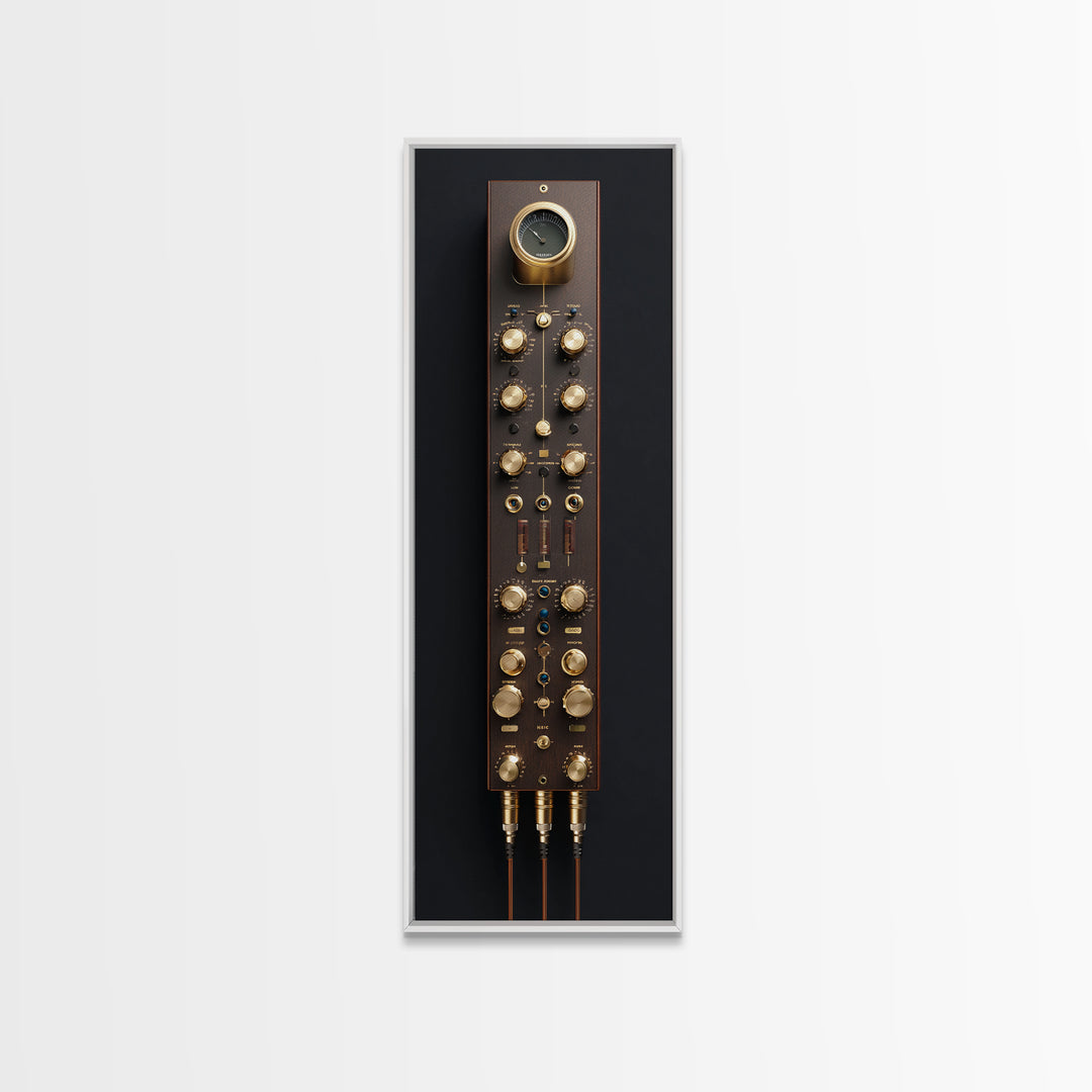 Analog Synthesizer Knobs and Cables Canvas Print, Recording Studio Art, Youtube Studio Decor, Studio Decor, Oil Painting, RSA-1x3-97