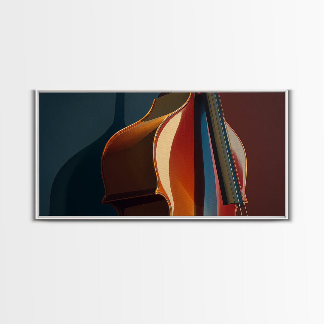 Cello Curve Closeup Framed Canvas Print, Recording Studio Art, Digital Download Art, Studio Decor, Analog, Downloadable Print, RSA-2x1-88