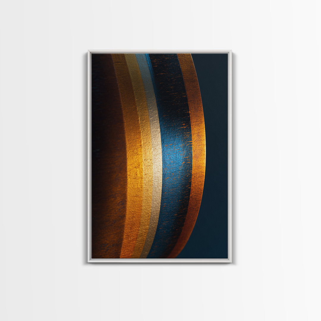 Vinyl Groove Closeup as Circular Abstract Framed Canvas Print, Recording Studio Art, Statement Artwork, Studio Decor, Analog, RSA-2x3-46