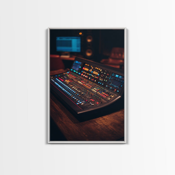 Mixing Console Faders Canvas Print, Recording Studio Art, Wall Art, Studio Decor, Abstract Art, Analog, Music Posters, RSA-2x3-62