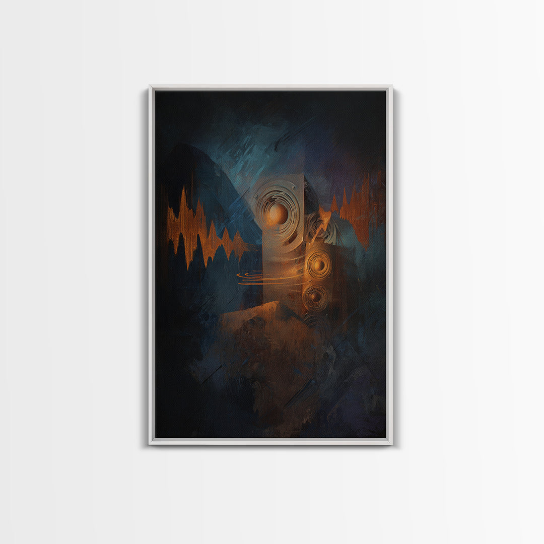 Album Cover Abstract Without Readable Text Canvas Print, Recording Studio Art, Minimalist Decor, Studio Decor, Analog, RSA-2x3-78
