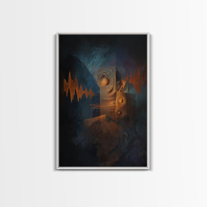 Album Cover Abstract Without Readable Text Canvas Print, Recording Studio Art, Minimalist Decor, Studio Decor, Analog, RSA-2x3-78