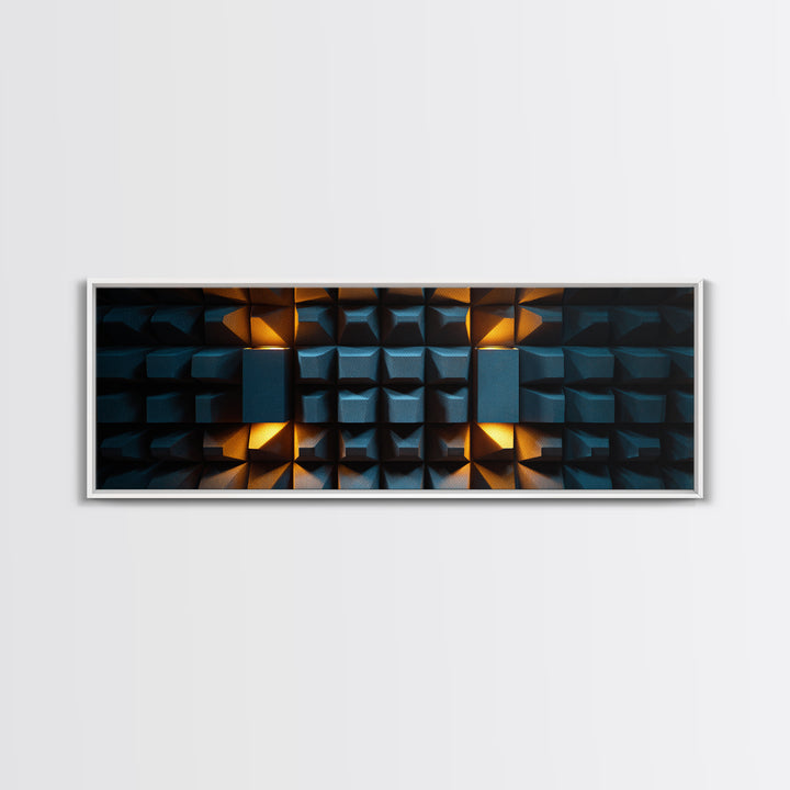 Sound Booth Foam Pattern Transformed into Design Canvas Print, Recording Studio Art, Music Print, Studio Decor, Analog, RSA-3x1-40