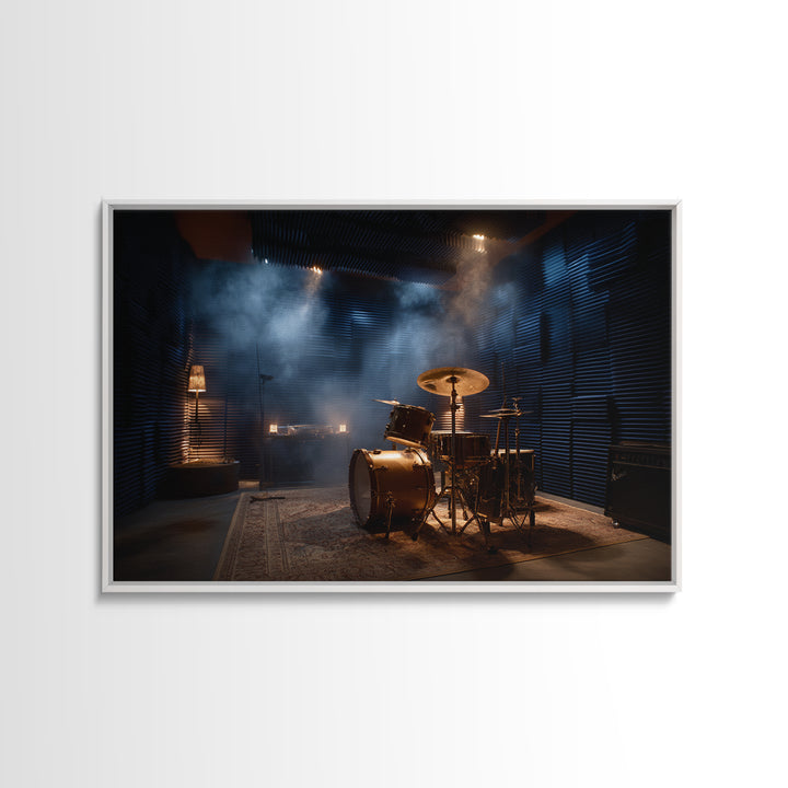 Sound Booth Foam Pattern Transformed into Design Framed Canvas Print, Recording Studio Art, Wall Decor, Studio Decor, Analog, RSA-3x2-28