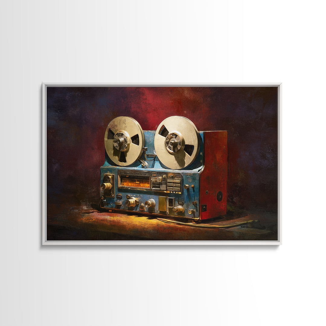 Reel to Reel Tape Machine Canvas Print, Recording Studio Art, Music Wall Art, Studio Decor, Fine Art, Analog, Musician Posters, RSA-3x2-30