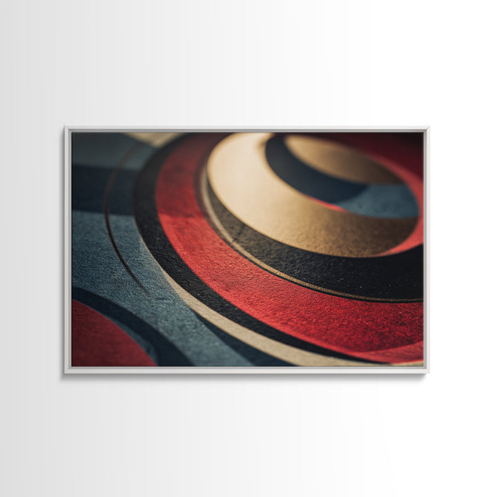 Vinyl Groove Closeup as Circular Abstract Canvas Print, Recording Studio Art, Dtf Prints, Studio Decor, Abstract Art, Analog, RSA-3x2-42