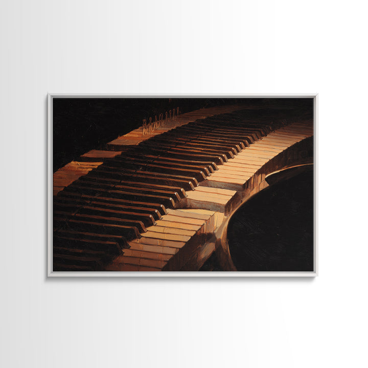 Piano Keys Fading into Shadow Canvas Print, Recording Studio Art, Studio Wall Art, Studio Decor, Fine Art, Analog, Luxury Decor, RSA-3x2-84