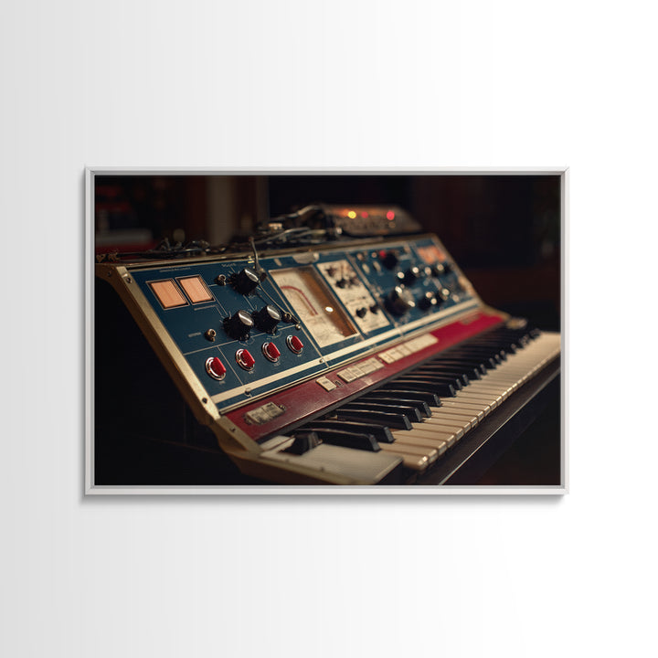 Analog Synthesizer Knobs and Cables Canvas Print, Recording Studio Art, Youtube Studio Decor, Studio Decor, Oil Painting, RSA-3x2-89