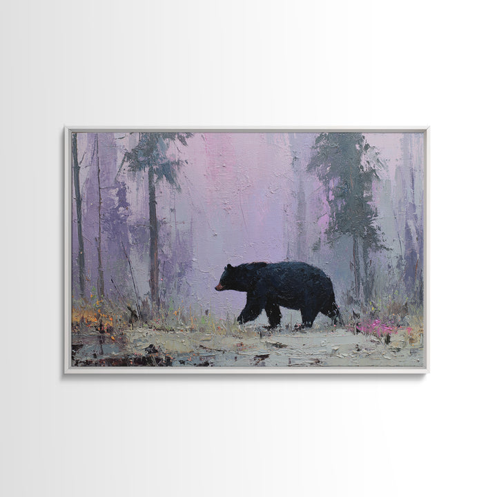 Buffalo Portrait with Western Texture Framed Canvas Print, Rustic Art, Digital Prints, Farmhouse Decor, Oil Painting, Rustic, RUS-3x2-2