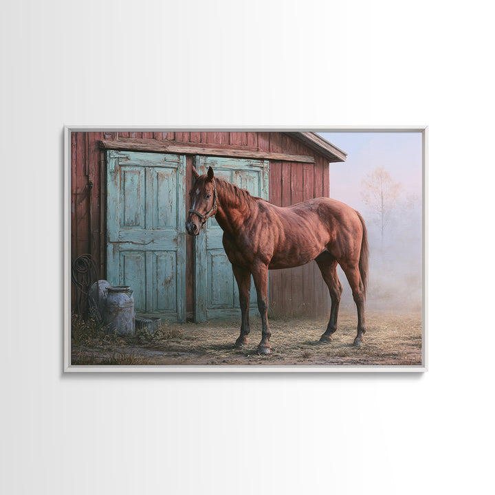 Brown Horse Portrait Canvas Print, Rustic Art, Modern Art, Farmhouse Decor, Fine Art, Rustic, Neutral Decor, Modern Decor, RUS-3x2-57