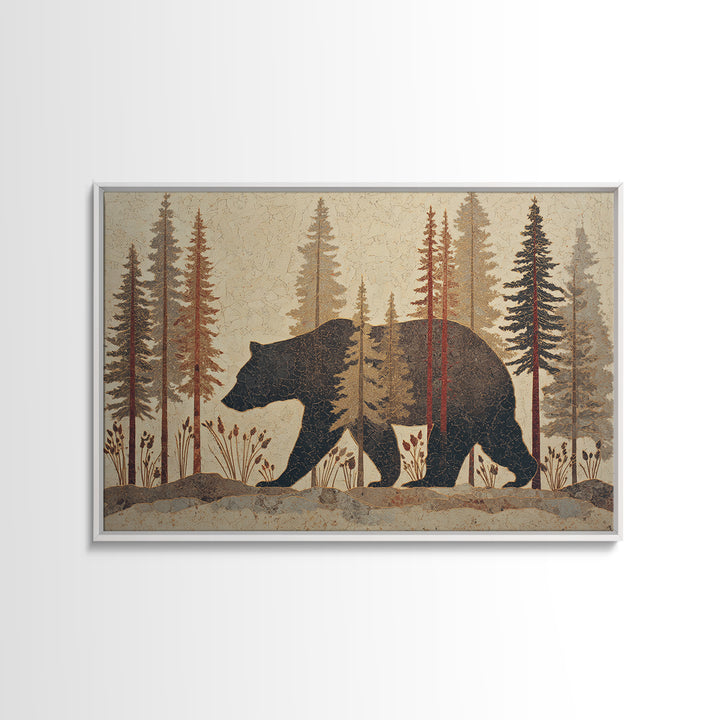 Buffalo Portrait with Western Texture Canvas Print, Rustic Art, Landscape Painting, Farmhouse Decor, Fine Art, Rustic, RUS-3x2-98