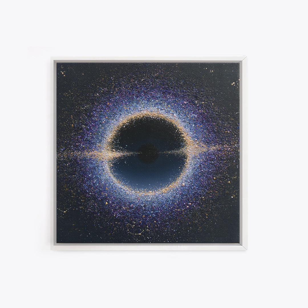Black Hole with Radiant Accretion Ring Canvas Print, Space Art, Printable Art, Spa Decor, Fine Art, Serenity, Modern Decor, SAR-1x1-31