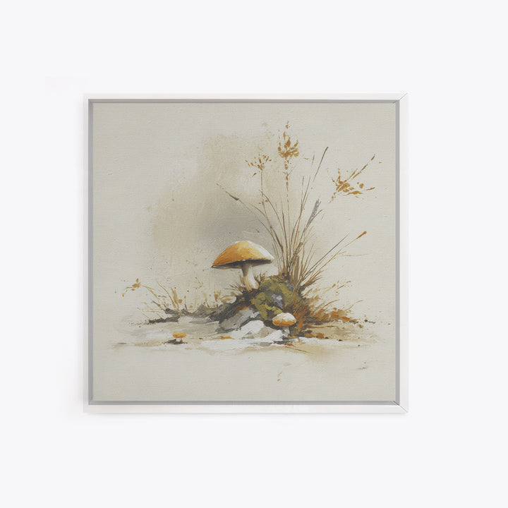 Winter Cabin Smoke Canvas Print, Scandinavian Art, Boho Decor, Living Room Decor, Fine Art, Nordic, Luxury Decor, SCA-1x1-18