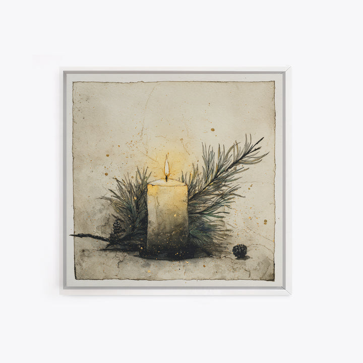 Snowy Nordic Forest Canvas Print, Scandinavian Art, Art, Living Room Decor, Fine Art, Nordic, Abstract Art, Canvas Art, SCA-1x1-49