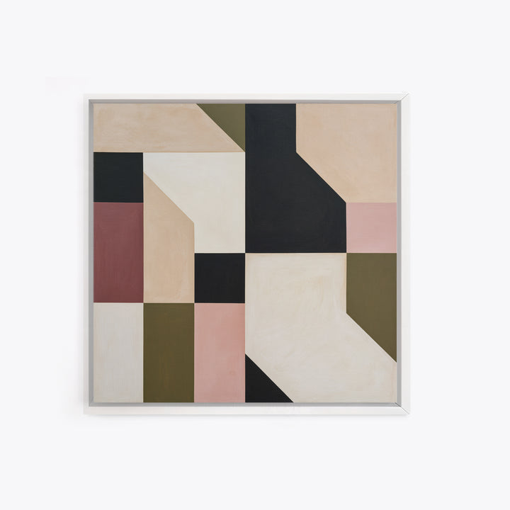 Scandinavian Textile Pattern Framed Canvas Print, Scandinavian Art, Abstract Wall Art, Living Room Decor, Fine Art, Nordic, SCA-1x1-64