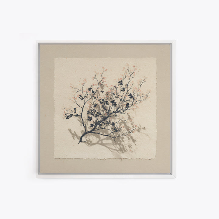 Quiet Coastal Rocks and Gray Sea Framed Canvas Print, Scandinavian Art, Scandinavian, Living Room Decor, Fine Art, Nordic, SCA-1x1-71