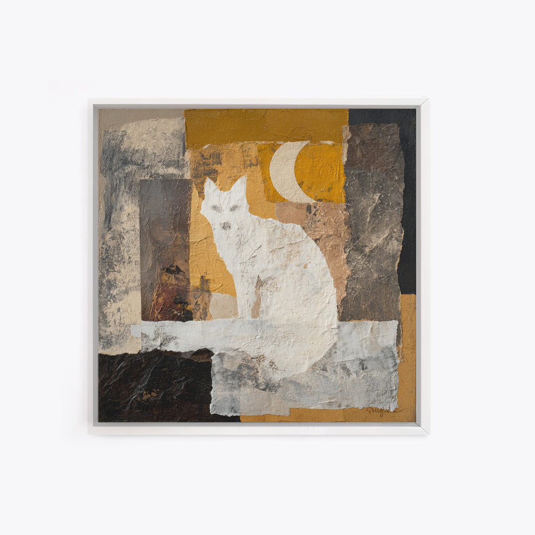 Soft Beige Geometric Abstraction Canvas Print, Scandinavian Art, Luxury Decor, Living Room Decor, Abstract Art, Nordic, SCA-1x1-75