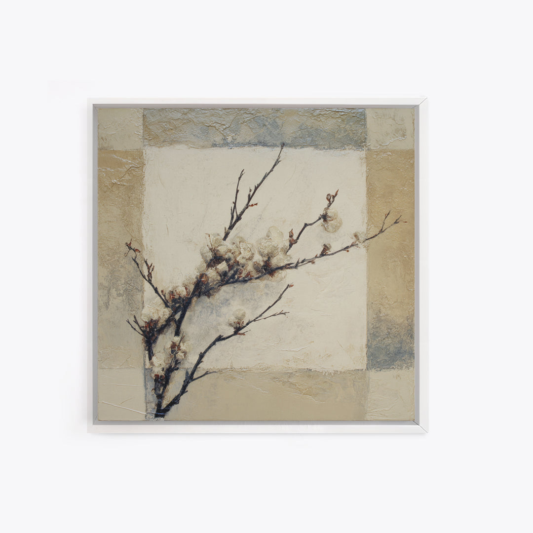 Pale Oak Botanical Line Drawing Canvas Print, Scandinavian Art, Christmas Decor, Living Room Decor, Fine Art, Nordic, SCA-1x1-77
