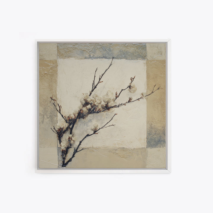 Pale Oak Botanical Line Drawing Canvas Print, Scandinavian Art, Christmas Decor, Living Room Decor, Fine Art, Nordic, SCA-1x1-77