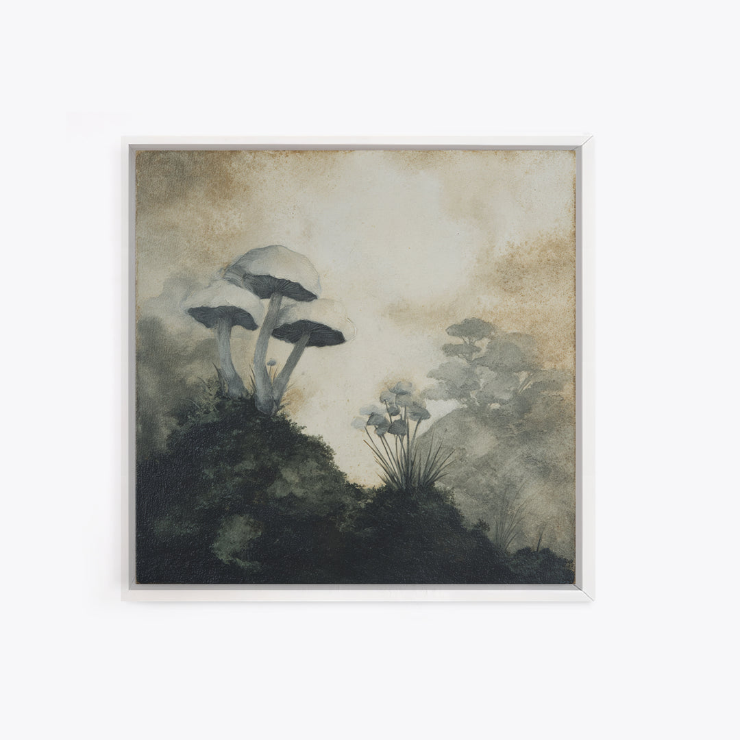 Reindeer Silhouette in Snowy Landscape Canvas Print, Scandinavian Art, Living Room Decor, Nordic, Printable Art, SCA-1x1-78