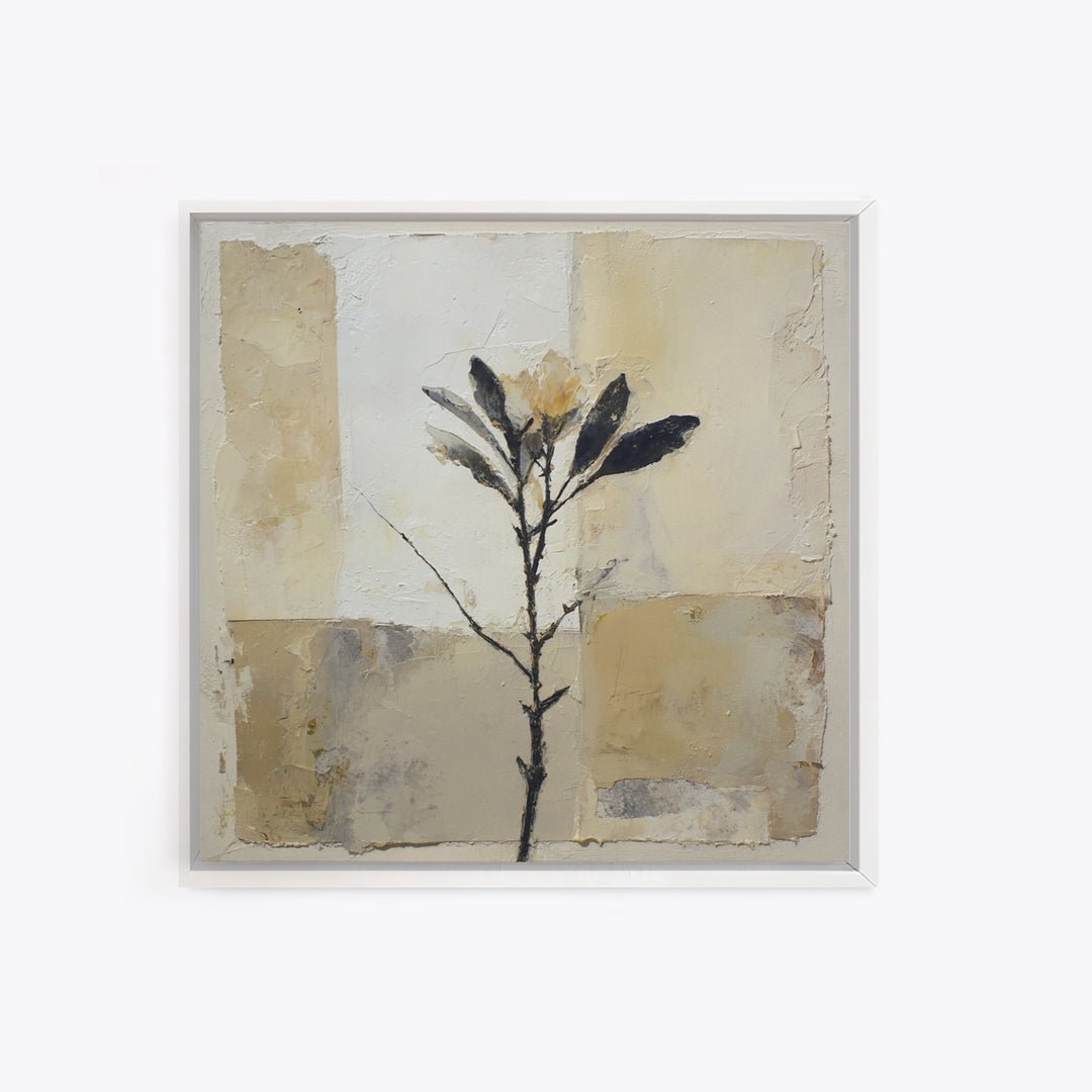 Nordic Folk Bird Framed Canvas Print, Scandinavian Art, Textured Painting, Living Room Decor, Fine Art, Nordic, Christmas Decor, SCA-1x1-83