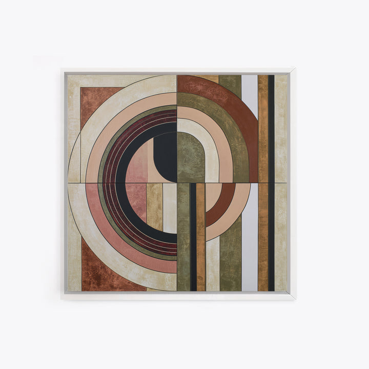 Abstract Arch Shapes Canvas Print, Scandinavian Art, Minimalist Decor, Living Room Decor, Fine Art, Nordic, Oil Painting, SCA-1x1-86