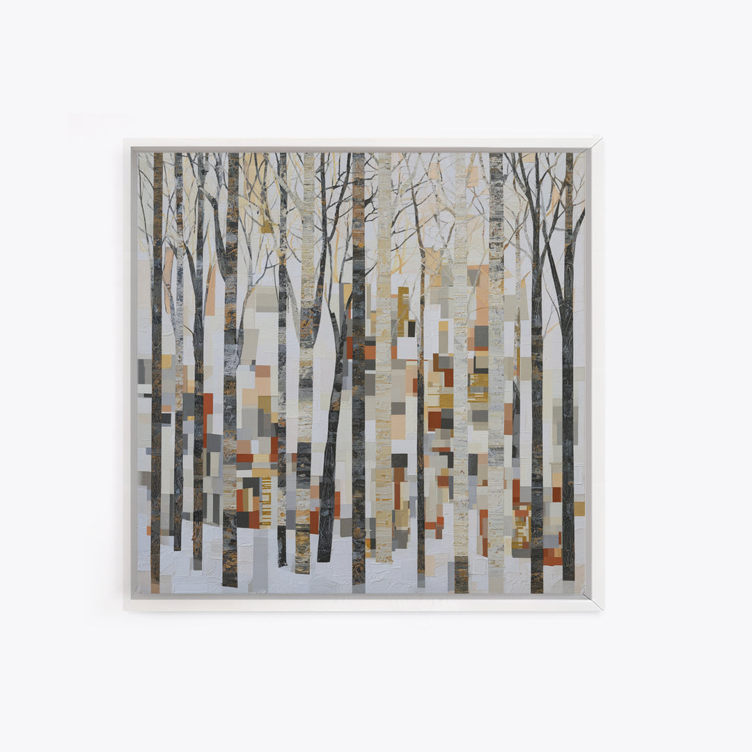 Snowy Nordic Forest Canvas Print, Scandinavian Art, Wall Hanging, Living Room Decor, Fine Art, Nordic, Living Room Wall Art, SCA-1x1-97